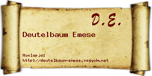 Deutelbaum Emese névjegykártya